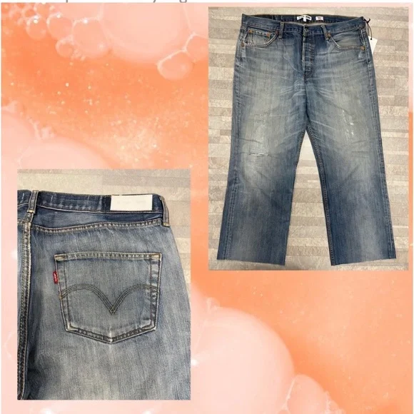 NWT RE/DONE LEVIS jeans 32 light wash - Picture 1 of 6